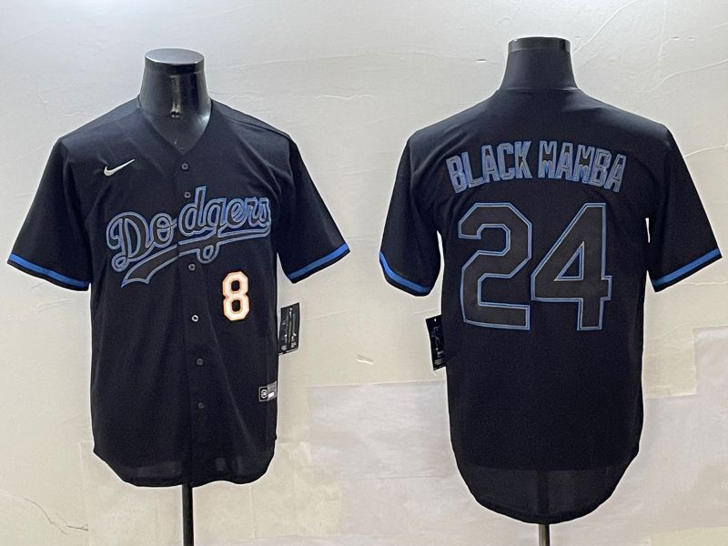 Men Los Angeles Dodgers #24 Black Mamba Black Classic Edition 2025 Nike MLB Jersey style 4